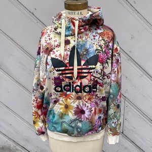 Adidas Floral Hoodie Sweatshirt